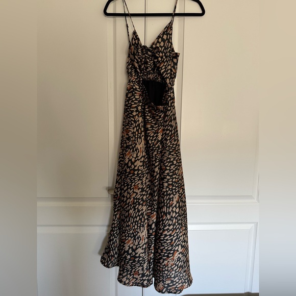 Vici Leopard Open Front Maxi Dress - Picture 2 of 6